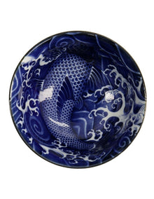 Japonism Carp Small Tayo Bowl 12x6cm in Blue
