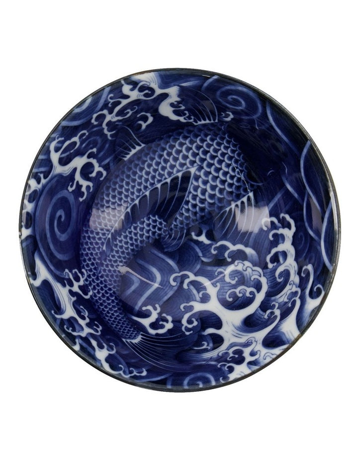 Japonism Carp Tayo Bowl 14x6cm in Blue