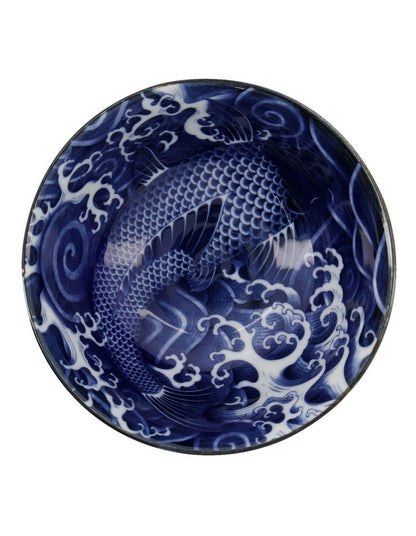 Japonism Carp Tayo Bowl 14x6cm in Blue