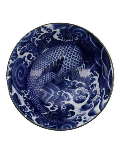 Japonism Carp Tayo Bowl 14x6cm in Blue
