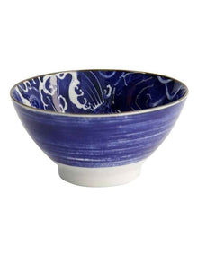Japonism Carp Tendon Bowl 17x8cm in Blue