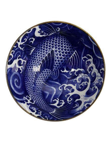 Japonism Carp Tendon Bowl 17x8cm in Blue