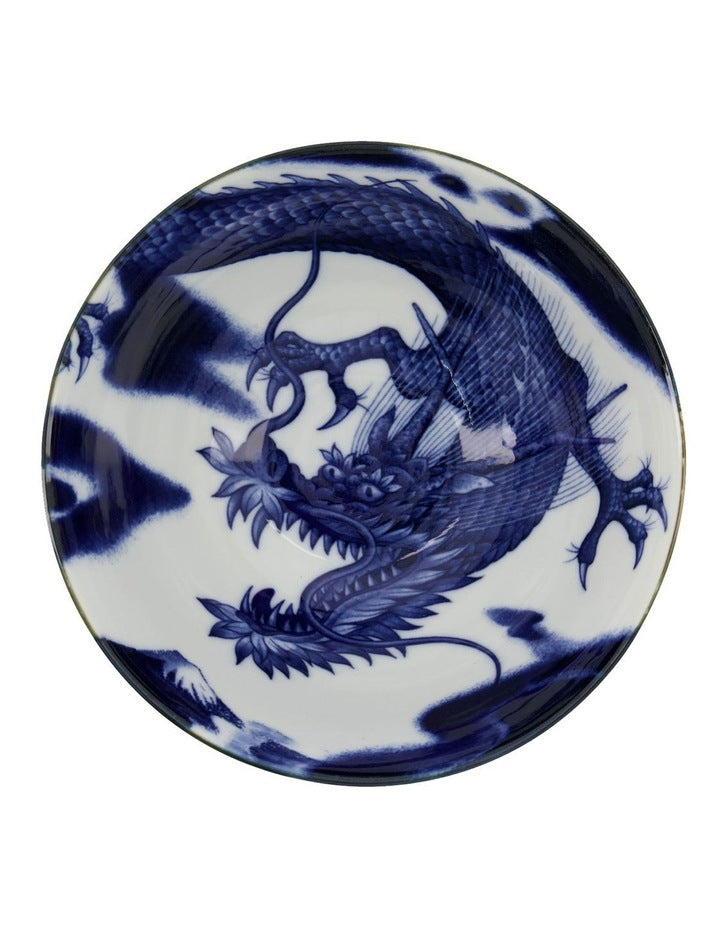 Japonism Dragon Tendon Bowl 17x8cm in Blue