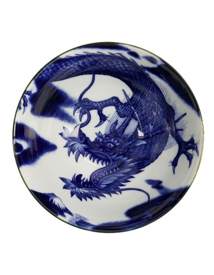 Japonism Dragon Tendon Bowl 17x8cm in Blue