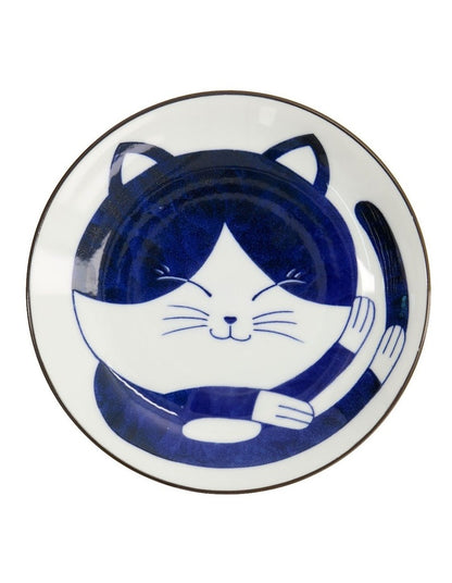 Kawaii Neko Plate 16.5cm in White