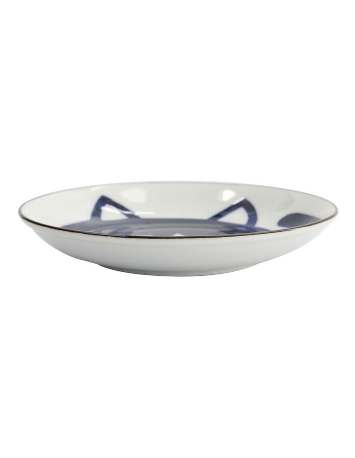 Kawaii Neko Plate 16.5cm in White