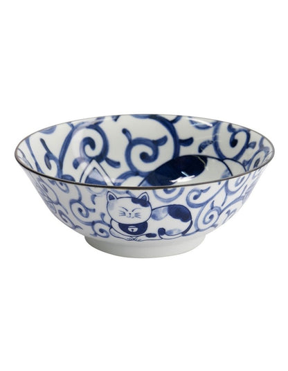 Kawaii Neko Ramen Bowl 20x7.5cm in Multi