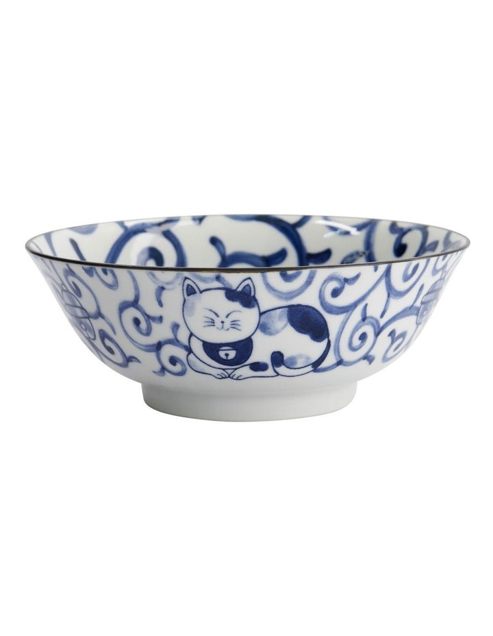 Kawaii Neko Ramen Bowl 20x7.5cm in Multi