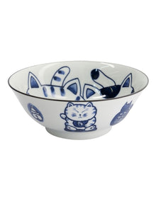 Kawaii Neko Ramen Bowl 20x7.5cm in White
