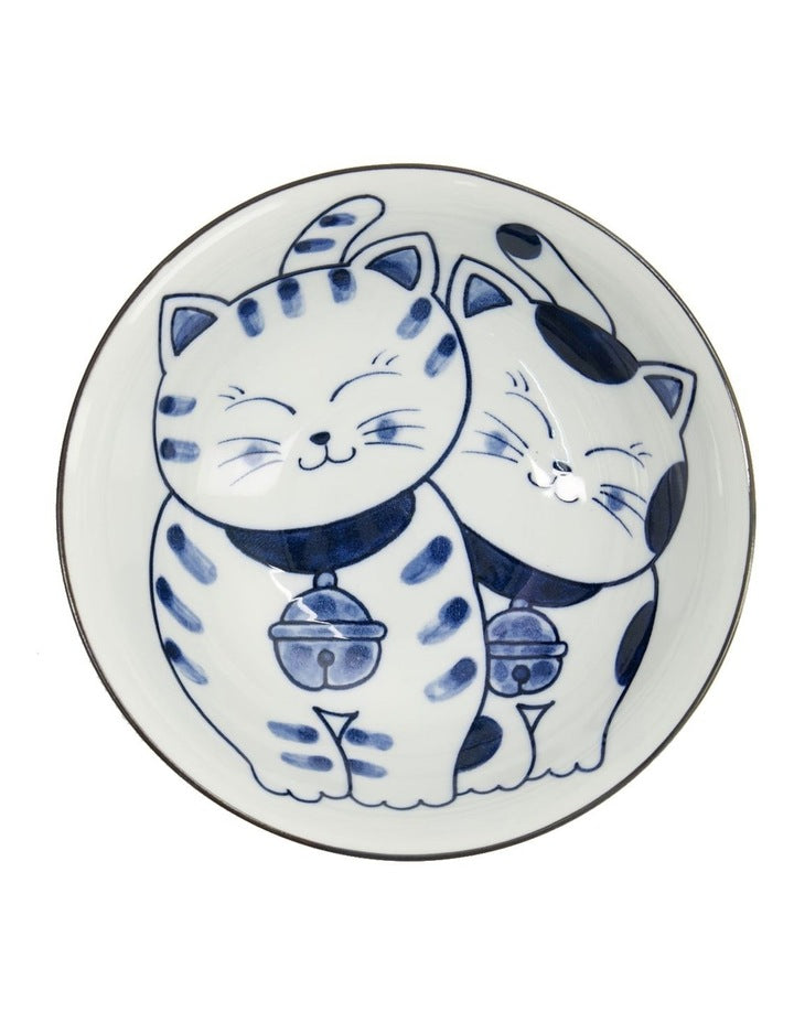 Kawaii Neko Ramen Bowl 20x7.5cm in White