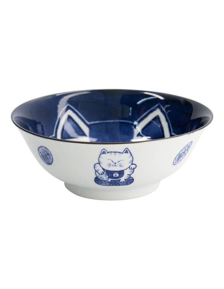 Kawaii Cat Neko Ramen Bowl 20x7.5cm White Cat