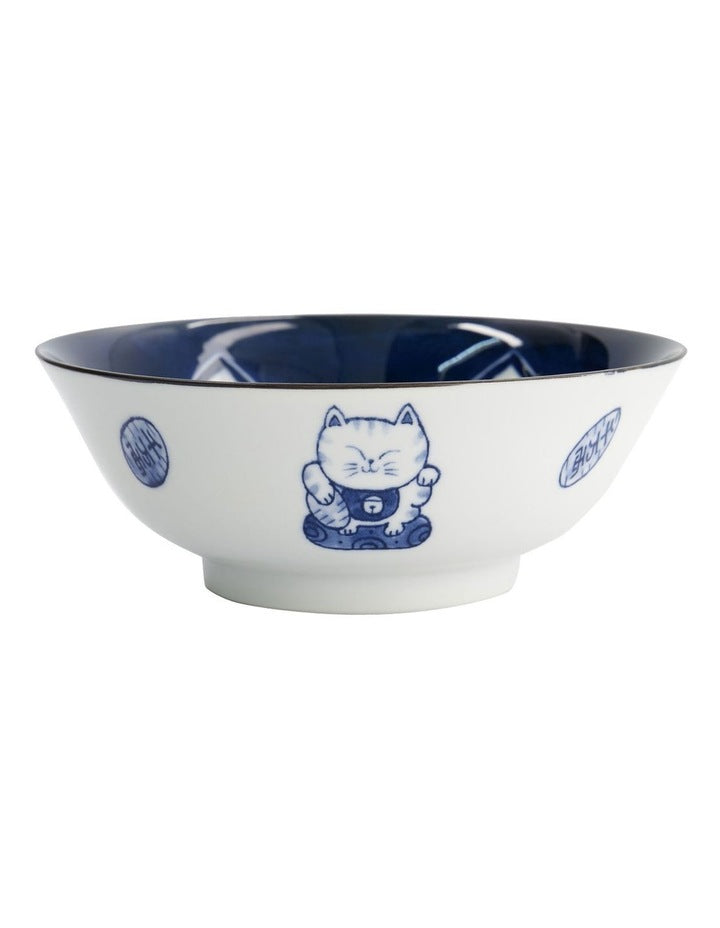 Kawaii Cat Neko Ramen Bowl 20x7.5cm White Cat
