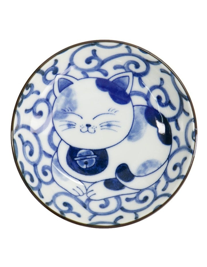 Kawaii Cat Neko Sauce Dish 10x2.5cm in Swirl Cat