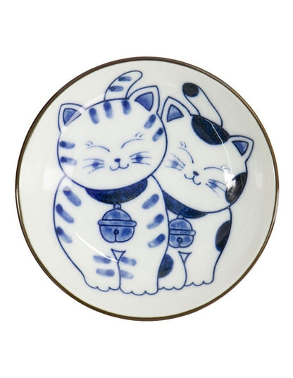 Kawaii Cat Neko Sauce Dish 10x2.5cm in Twin Cat