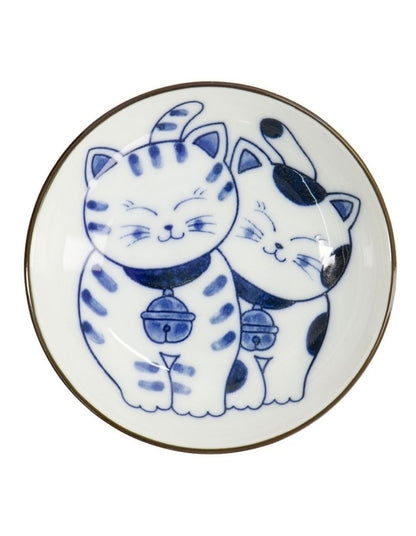 Kawaii Cat Neko Sauce Dish 10x2.5cm in Twin Cat
