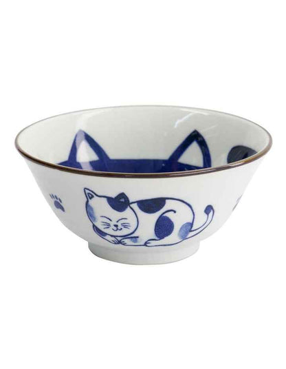 Kawaii Cat Neko Tayo Bowl 15x6.5cm Blue Cat
