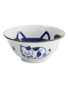 Kawaii Cat Neko Tayo Bowl 15x6.5cm Blue Cat