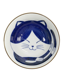 Kawaii Cat Neko Tayo Bowl 15x6.5cm Blue Cat