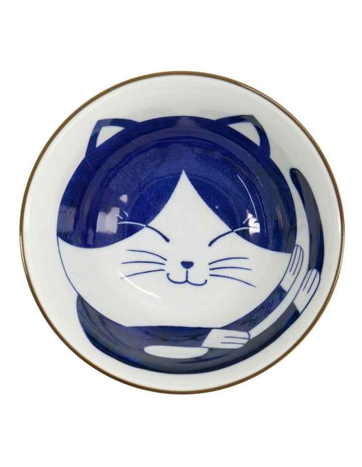 Kawaii Cat Neko Tayo Bowl 15x6.5cm Blue Cat