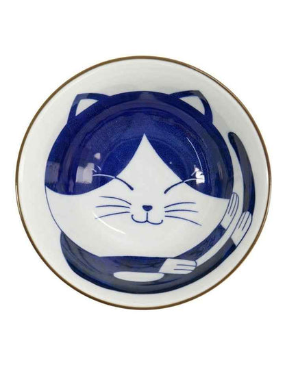 Kawaii Cat Neko Tayo Bowl 15x6.5cm Blue Cat