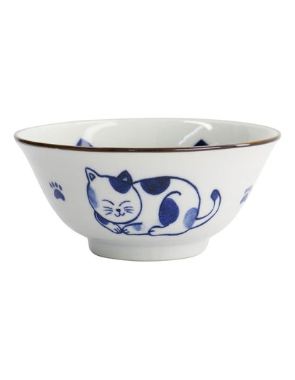 Kawaii Cat Neko Tayo Bowl 15x6.5cm Blue Cat