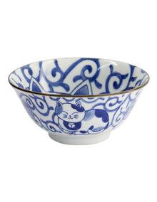 Kawaii Cat Neko Tayo Bowl 15x6.5cm in Blue