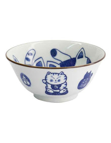 Kawaii Cat Neko Tayo Bowl 15x6.5cm in White