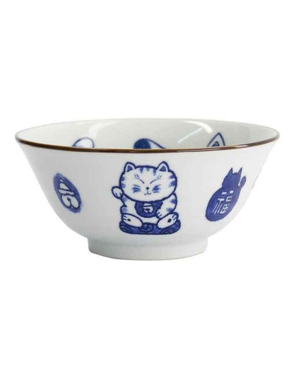 Kawaii Cat Neko Tayo Bowl 15x6.5cm in White