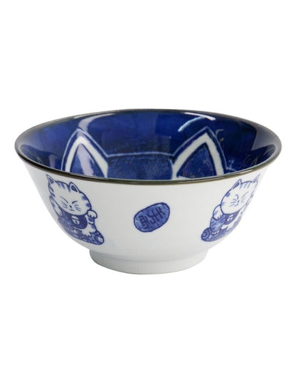 Kawaii Cat Neko Tayo Bowl 15x6.5cm in Blue