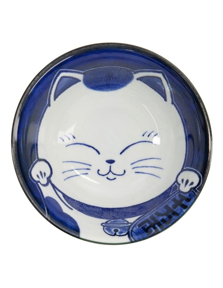 Kawaii Cat Neko Tayo Bowl 15x6.5cm in Blue