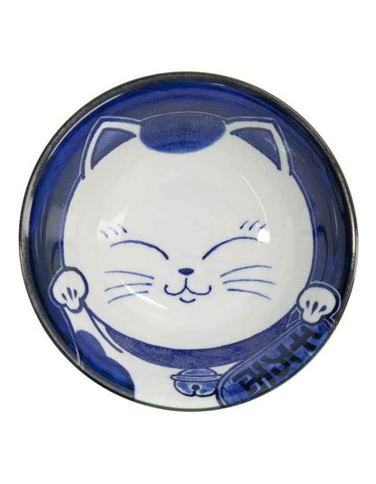 Kawaii Cat Neko Tayo Bowl 15x6.5cm in Blue