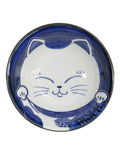 Kawaii Cat Neko Tayo Bowl 15x6.5cm in Blue