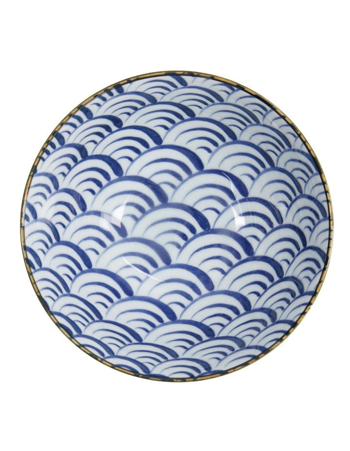 Natsu Nami Mixed Bowl 18x9.5cm in Blue