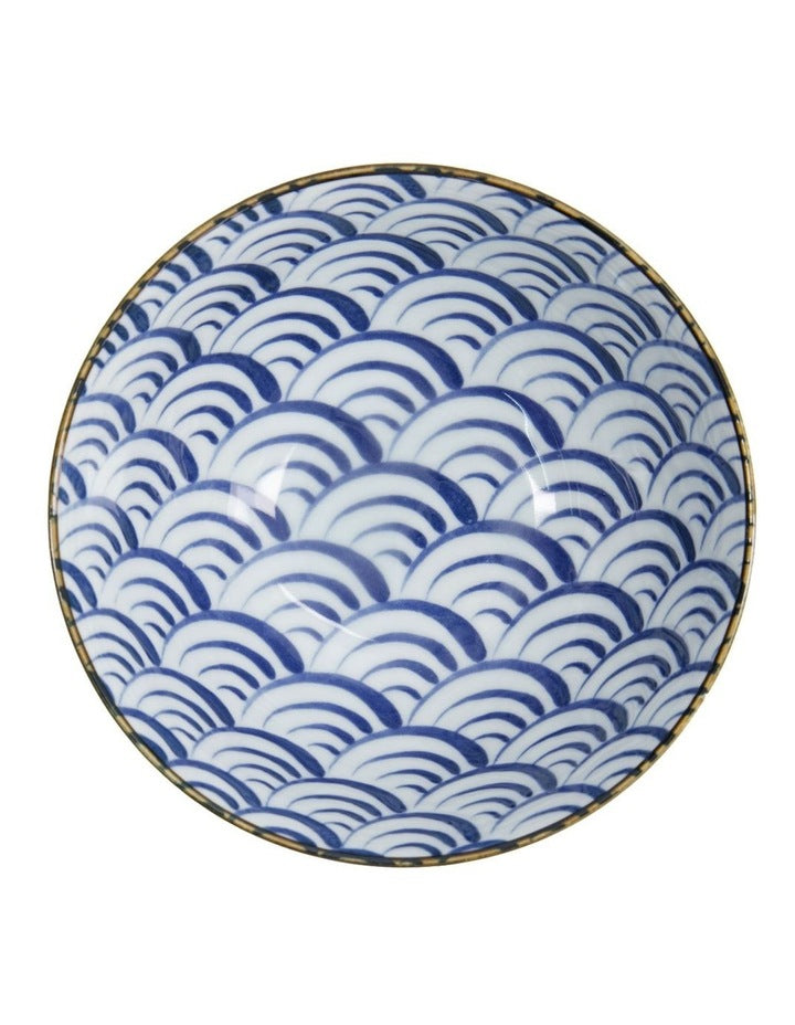 Natsu Nami Mixed Bowl 18x9.5cm in Blue