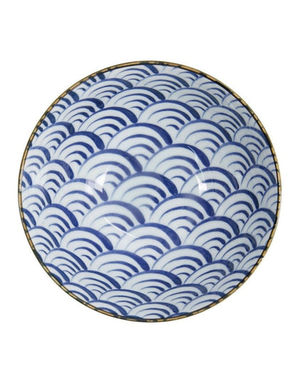 Natsu Nami Mixed Bowl 18x9.5cm in Blue