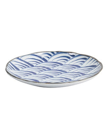 Natsu Nami Plate 16.5cm in Blue