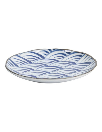 Natsu Nami Plate 16.5cm in Blue