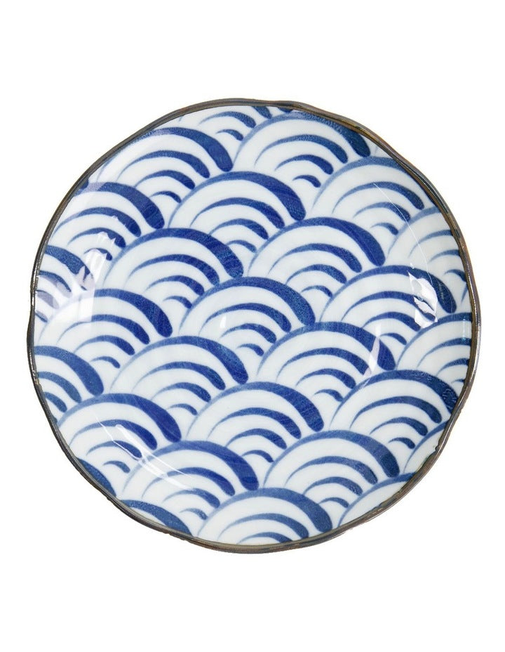 Natsu Nami Plate 16.5cm in Blue