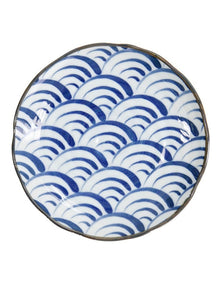 Natsu Nami Plate 16.5cm in Blue