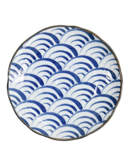 Natsu Nami Plate 16.5cm in Blue