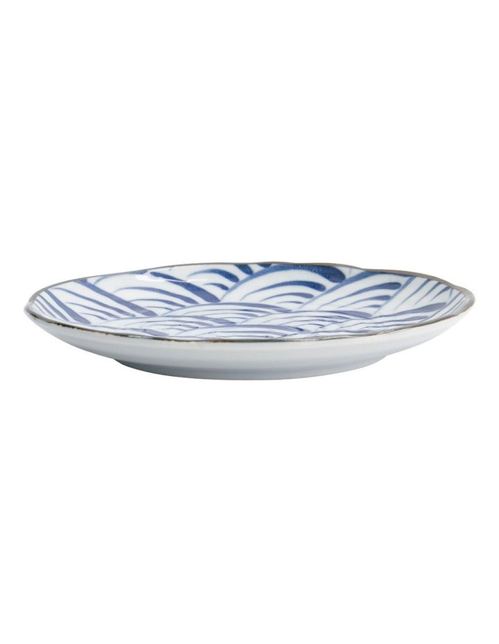 Natsu Nami Plate 16.5cm in Blue