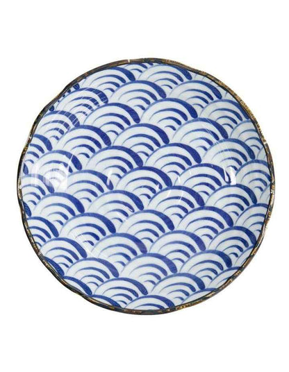 Natsu Nami Plate 22cm in Blue
