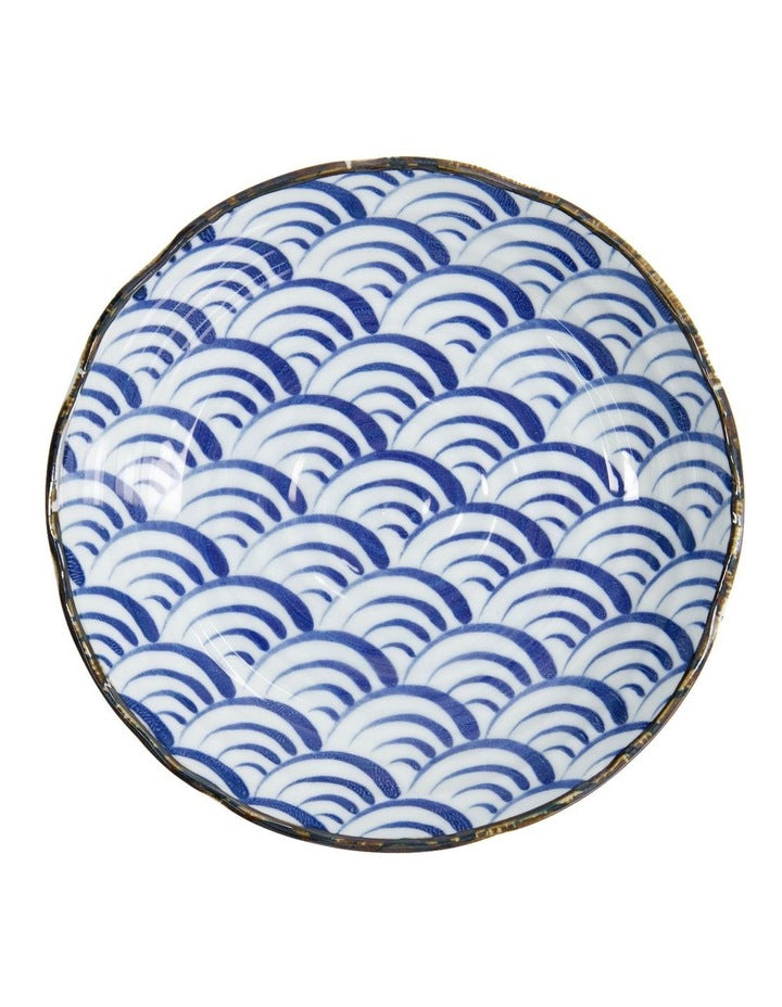 Natsu Nami Plate 22cm in Blue