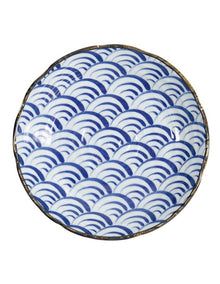 Natsu Nami Plate 22cm in Blue