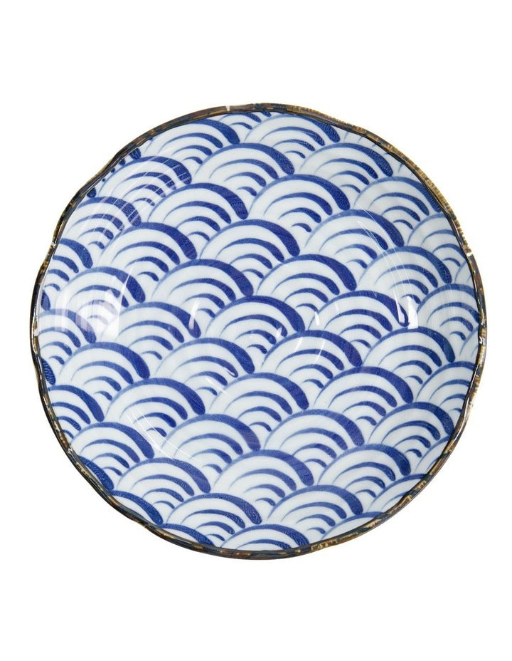 Natsu Nami Plate 22cm in Blue