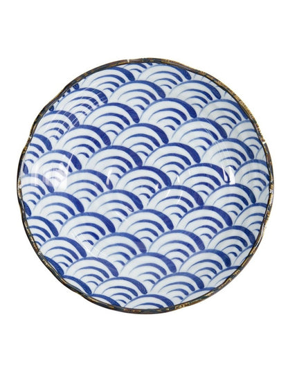 Natsu Nami Plate 22cm in Blue