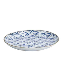 Natsu Nami Plate 25cm in Blue