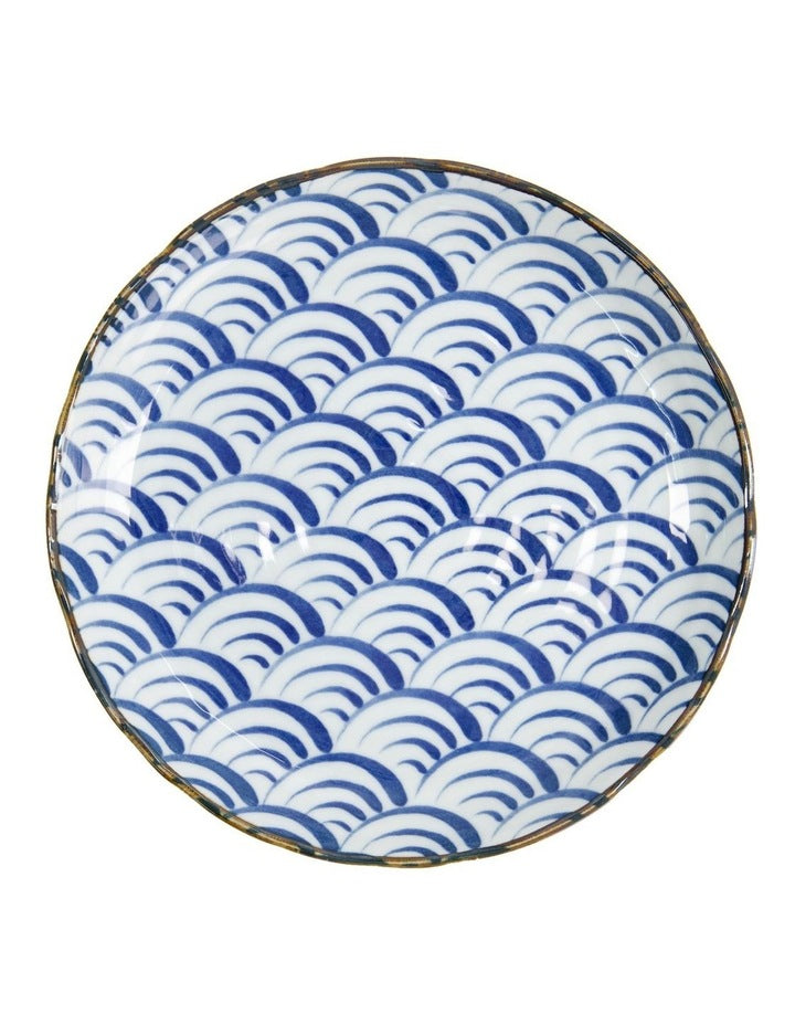 Natsu Nami Plate 25cm in Blue