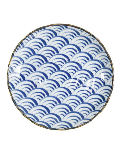 Natsu Nami Plate 25cm in Blue