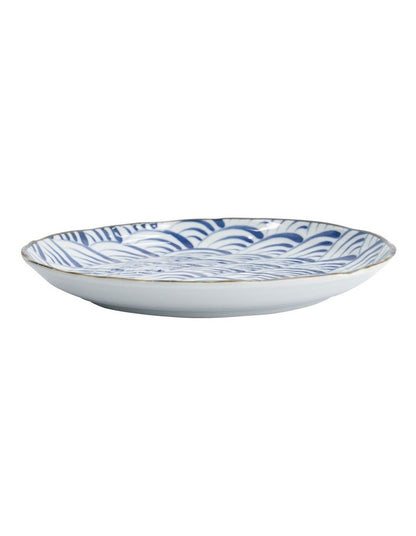 Natsu Nami Plate 25cm in Blue
